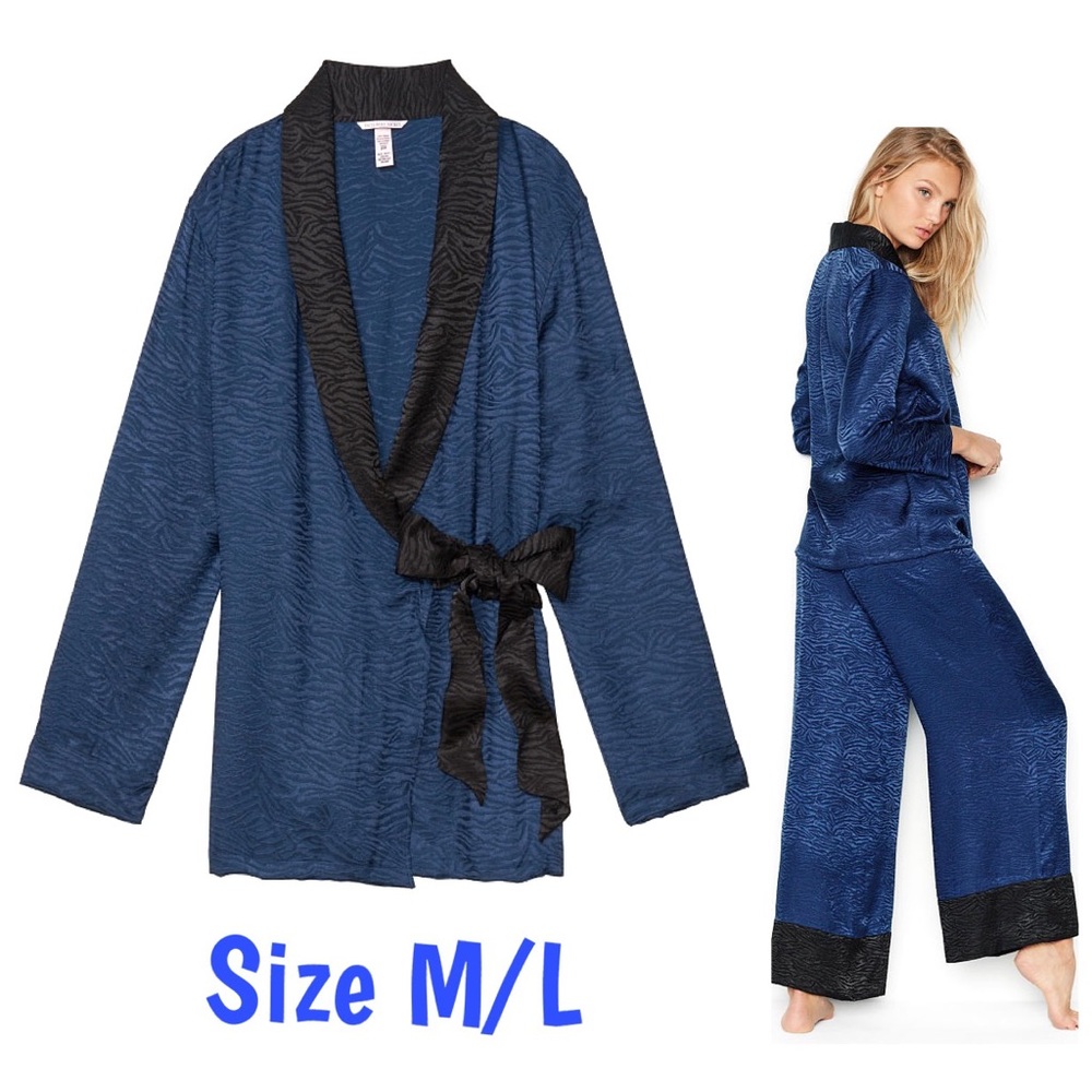 VICTORIA’S SECRET STRIPED SATIN KIMONO